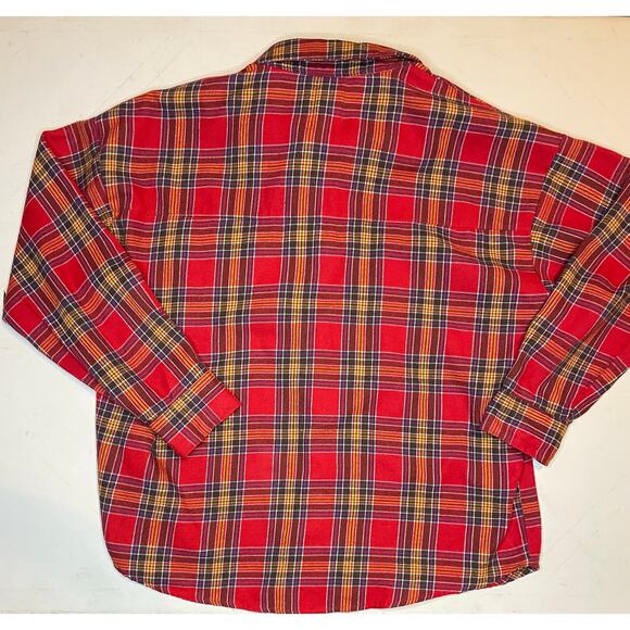 Fantastic Fawn Red Plaid Button Down Shirt Women’s Sm Soft Flannel Double Pocket - Picture 11 of 11